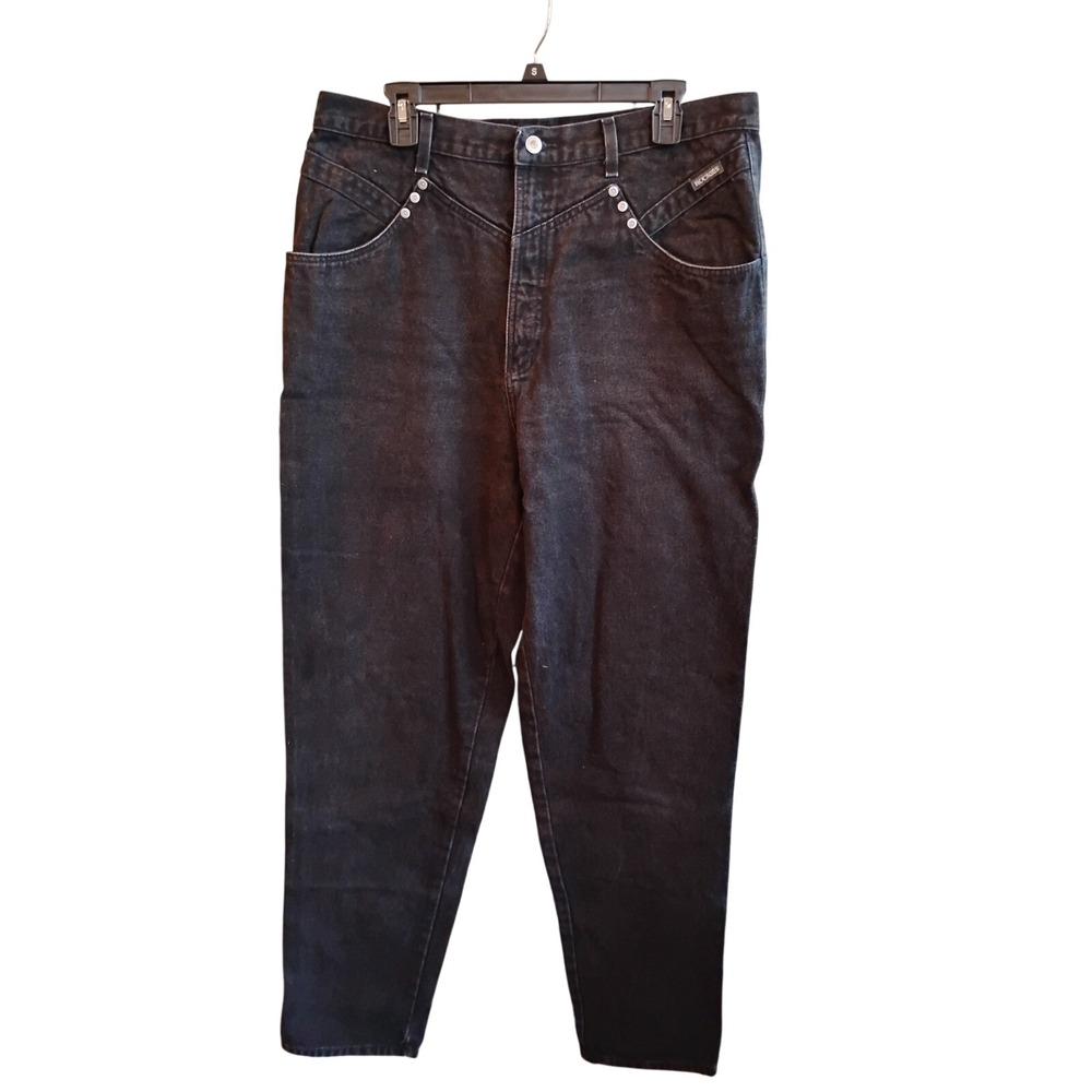 Vintage Rockies Black High Waisted Western Jeans Studded Yoke 19/20 36 230219